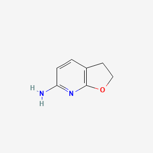 molecular formula C7H8N2O B7969602 2,3-Dihydrofuro[2,3-b]pyridin-6-amine 