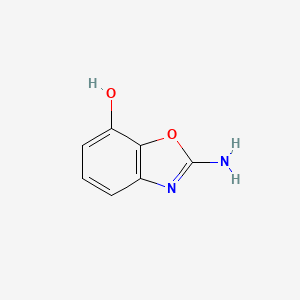 molecular formula C7H6N2O2 B7969609 2-Aminobenzo[d]oxazol-7-ol 