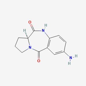 molecular formula C12H13N3O2 B7969637 (S)-7-amino-2,3-dihydro-1H-benzo[e]pyrrolo[1,2-a][1,4]diazepine-5,11(10H,11aH)-dione 