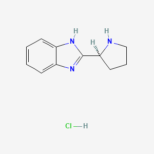molecular formula C11H14ClN3 B7969659 (S)-2-(pyrrolidin-2-yl)-1H-benzo[d]imidazole hydrochloride 