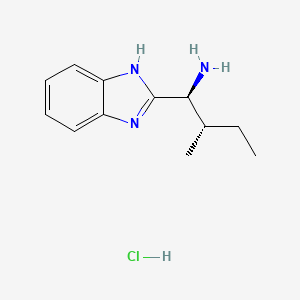 molecular formula C12H18ClN3 B7969686 (1S,2S)-1-(1H-benzo[d]imidazol-2-yl)-2-methylbutan-1-amine hydrochloride 