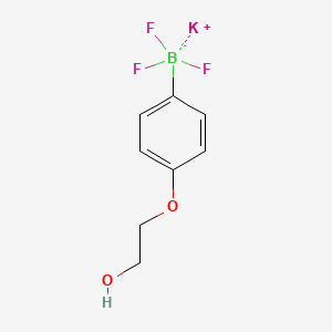 molecular formula C8H9BF3KO2 B7969699 Potassium trifluoro[4-(2-hydroxyethoxy)phenyl]boranuide 