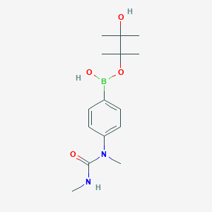 (3-Hydroxy-2,3-dimethylbutan-2-yl)oxy-[4-[methyl(methylcarbamoyl)amino]phenyl]borinic acid