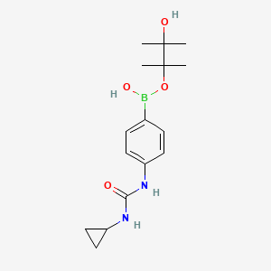 [4-(Cyclopropylcarbamoylamino)phenyl]-(3-hydroxy-2,3-dimethylbutan-2-yl)oxyborinic acid