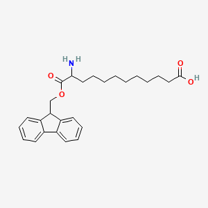 molecular formula C26H33NO4 B7969739 11-amino-12-(9H-fluoren-9-ylmethoxy)-12-oxododecanoic acid 