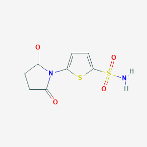 molecular formula C8H8N2O4S2 B7969871 5-(2,5-Dioxopyrrolidin-1-yl)thiophene-2-sulfonamide 
