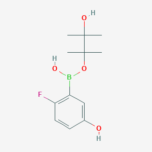 molecular formula C12H18BFO4 B7969878 2-Fluoro-5-hydroxyphenylboronic acid pinacol ester 
