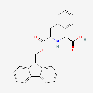 molecular formula C25H21NO4 B7969911 (1R)-3-(9H-fluoren-9-ylmethoxycarbonyl)-1,2,3,4-tetrahydroisoquinoline-1-carboxylic acid 