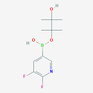 molecular formula C11H16BF2NO3 B7969960 (5,6-Difluoropyridin-3-yl)-(3-hydroxy-2,3-dimethylbutan-2-yl)oxyborinic acid 