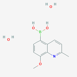 molecular formula C11H16BNO5 B7970019 (8-Methoxy-2-methyl-5-quinolinyl)boronic acid dihydrate 
