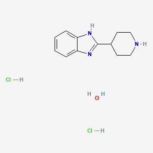 molecular formula C12H19Cl2N3O B7970021 2-(4-piperidinyl)-1H-benzimidazole dihydrochloride hydrate 