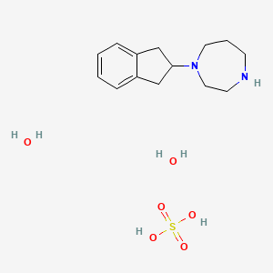 molecular formula C14H26N2O6S B7970025 1-(2,3-dihydro-1H-inden-2-yl)-1,4-diazepane sulfate dihydrate 