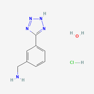 molecular formula C8H12ClN5O B7970035 [3-(1H-tetrazol-5-yl)benzyl]amine hydrochloride hydrate 