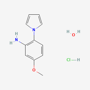molecular formula C11H15ClN2O2 B7970043 [5-methoxy-2-(1H-pyrrol-1-yl)phenyl]amine hydrochloride hydrate 