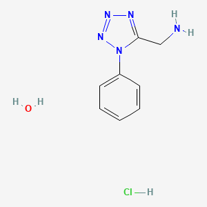 molecular formula C8H12ClN5O B7970048 [(1-phenyl-1H-tetrazol-5-yl)methyl]amine hydrochloride hydrate 