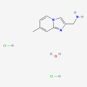 molecular formula C9H15Cl2N3O B7970108 [(7-Methylimidazo[1,2-a]pyridin-2-yl)methyl]amine dihydrochloride hydrate 