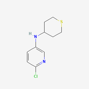 molecular formula C10H13ClN2S B7970132 6-chloro-N-(thian-4-yl)pyridin-3-amine 