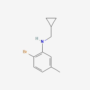 molecular formula C11H14BrN B7970134 2-bromo-N-(cyclopropylmethyl)-5-methylaniline 