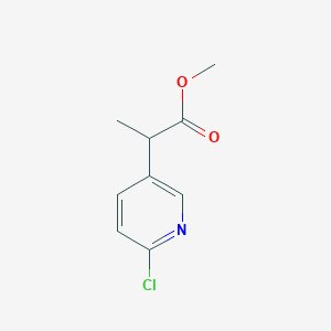 molecular formula C9H10ClNO2 B7970159 Methyl 2-(6-chloropyridin-3-yl)propanoate 