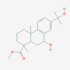 molecular formula C21H30O4 B7970189 Methyl 9-hydroxy-7-(2-hydroxypropan-2-yl)-1,4a-dimethyl-2,3,4,9,10,10a-hexahydrophenanthrene-1-carboxylate 
