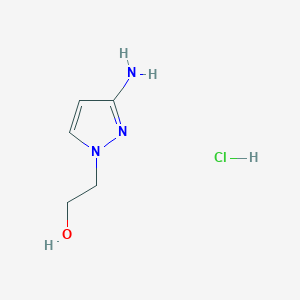 molecular formula C5H10ClN3O B7970194 2-(3-Amino-1H-pyrazol-1-yl)ethanol hydrochloride 