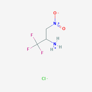 molecular formula C3H6ClF3N2O2 B7970205 (1,1,1-Trifluoro-3-nitropropan-2-yl)azanium;chloride 