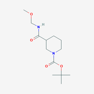 molecular formula C13H24N2O4 B7970232 1-Boc-piperidine-3-carboxylic acid methoxy methyl amide 