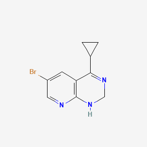 molecular formula C10H10BrN3 B7970242 6-Bromo-4-cyclopropyl-1,2-dihydropyrido[2,3-d]pyrimidine 