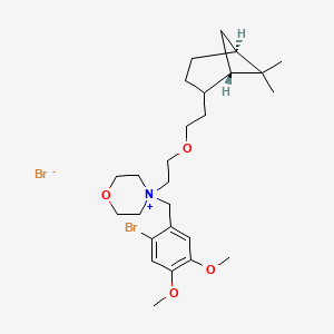 molecular formula C26H41Br2NO4 B7970249 4-[(2-bromo-4,5-dimethoxyphenyl)methyl]-4-[2-[2-[(1S,5S)-6,6-dimethyl-2-bicyclo[3.1.1]heptanyl]ethoxy]ethyl]morpholin-4-ium;bromide 