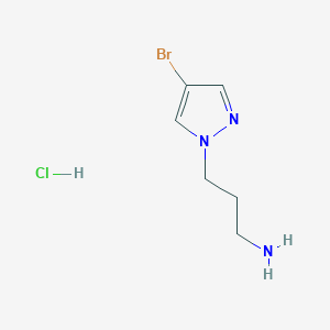 molecular formula C6H11BrClN3 B7970255 3-(4-Bromo-1H-pyrazol-1-yl)propan-1-amine hydrochloride 
