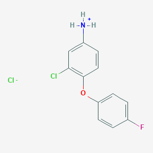 molecular formula C12H10Cl2FNO B7970275 3-Chloro-4-(4-fluorophenoxy)benzenaminium chloride 