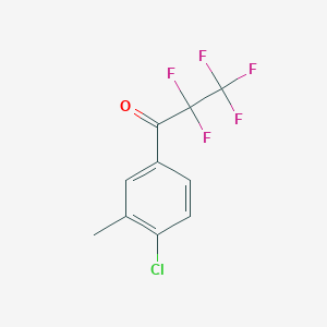 molecular formula C10H6ClF5O B7970278 4'-Chloro-3'-methyl-2,2,3,3,3-pentafluoropropiophenone 