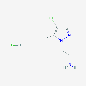 molecular formula C6H11Cl2N3 B7970286 2-(4-Chloro-5-methyl-1H-pyrazol-1-yl)ethanamine hydrochloride 