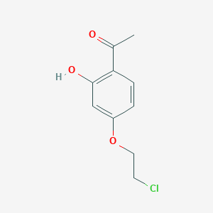 molecular formula C10H11ClO3 B7970288 1-[4-(2-Chloro-ethoxy)-2-hydroxy-phenyl]-ethanone 
