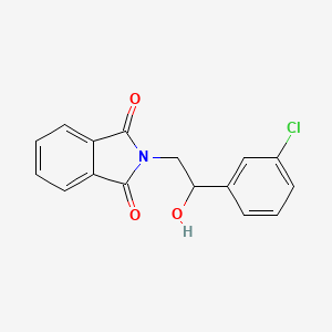 molecular formula C16H12ClNO3 B7970293 2-[2-(3-氯苯基)-2-羟乙基]异吲哚啉-1,3-二酮 