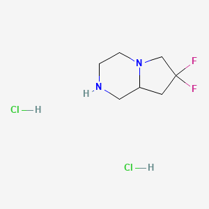 molecular formula C7H14Cl2F2N2 B7970301 7,7-Difluorooctahydropyrrolo[1,2-a]pyrazine dihydrochloride 