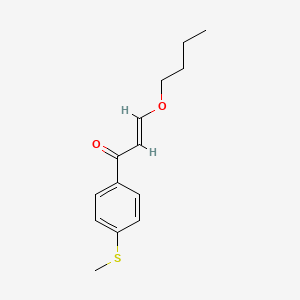 molecular formula C14H18O2S B7970342 (E)-3-Butoxy-1-(4-(methylthio)phenyl)prop-2-en-1-one 