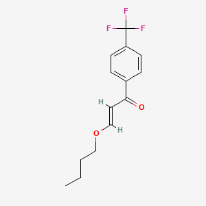 molecular formula C14H15F3O2 B7970346 (E)-3-Butoxy-1-(4-(trifluoromethyl)phenyl)prop-2-en-1-one 