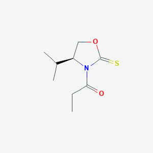molecular formula C9H15NO2S B7970388 (S)-4-isopropyl-3-propionyl-1,3-oxazolidine-2-thione 