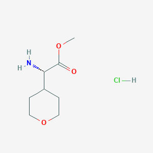 molecular formula C8H16ClNO3 B7970409 (S)-Amino-(tetrahydro-pyran-4-yl)-acetic acid methyl ester hydrochloride 