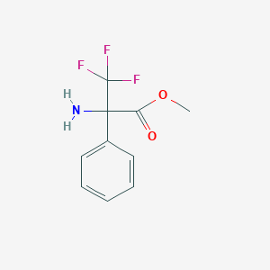 molecular formula C10H10F3NO2 B7970426 Methyl 2-amino-3,3,3-trifluoro-2-phenylpropanoate 