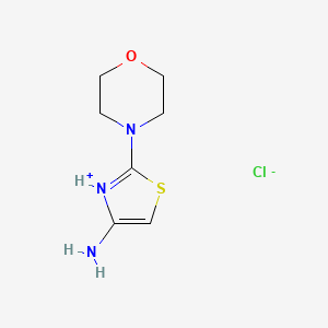 2-Morpholin-4-yl-1,3-thiazol-3-ium-4-amine;chloride