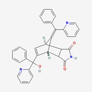 molecular formula C33H25N3O3 B7970456 (1R,7S,10Z)-8-(hydroxy-phenyl-pyridin-2-ylmethyl)-10-[phenyl(pyridin-2-yl)methylidene]-4-azatricyclo[5.2.1.02,6]dec-8-ene-3,5-dione 