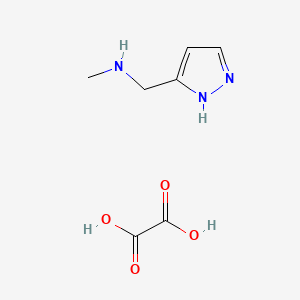 molecular formula C7H11N3O4 B7970501 N-Methyl-1-(1H-pyrazol-5-yl)methanamine oxalate 