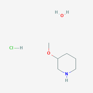 molecular formula C6H16ClNO2 B7970538 3-Methoxypiperidine hydrochloride hydrate 