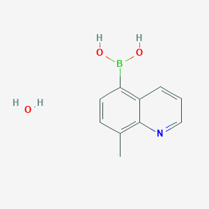 molecular formula C10H12BNO3 B7970548 (8-Methyl-5-quinolinyl)boronic acid hydrate 