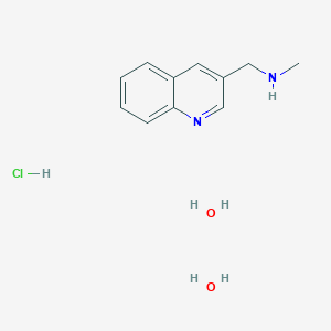 molecular formula C11H17ClN2O2 B7970575 N-Methyl-1-(3-quinolinyl)methanamine hydrochloride dihydrate 
