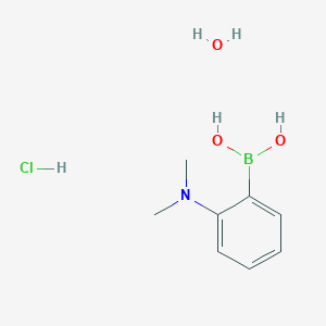 molecular formula C8H15BClNO3 B7970614 [2-(Dimethylamino)phenyl]boronic acid hydrochloride hydrate 