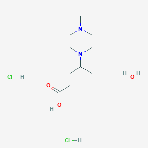 molecular formula C10H24Cl2N2O3 B7970621 4-(4-Methylpiperazin-1-yl)pentanoic acid dihydrochloride hydrate 