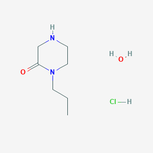 molecular formula C7H17ClN2O2 B7970654 1-Propyl-2-piperazinone hydrochloride hydrate 